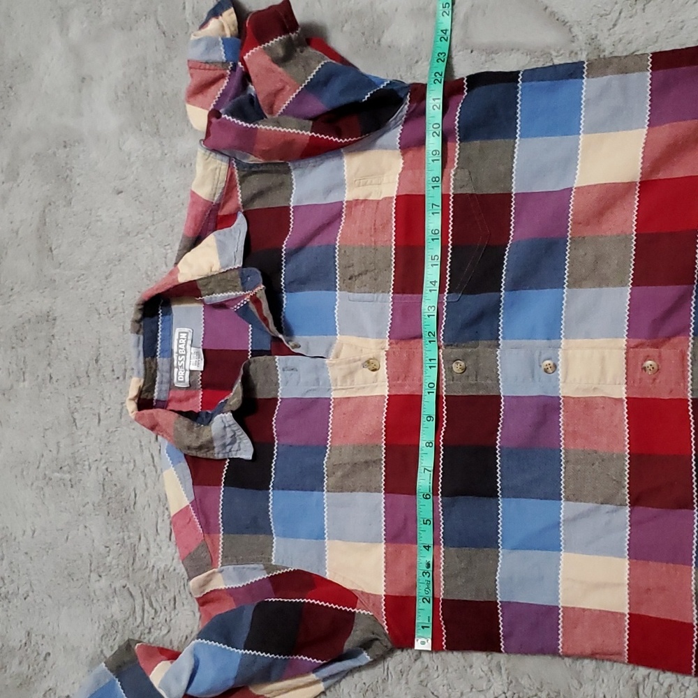 Dress Barn Patchwork Design Cotton Buttondown Lon… - image 6